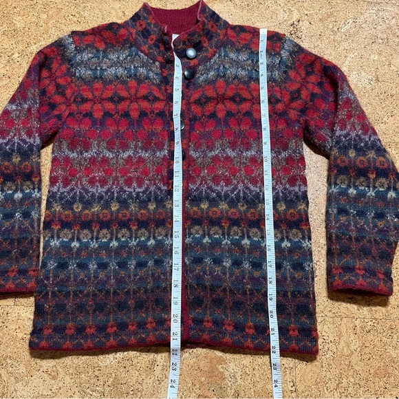 Intiwara Alpaca Multicolor Cardigan Sweater Sz S - Picture 12 of 12
